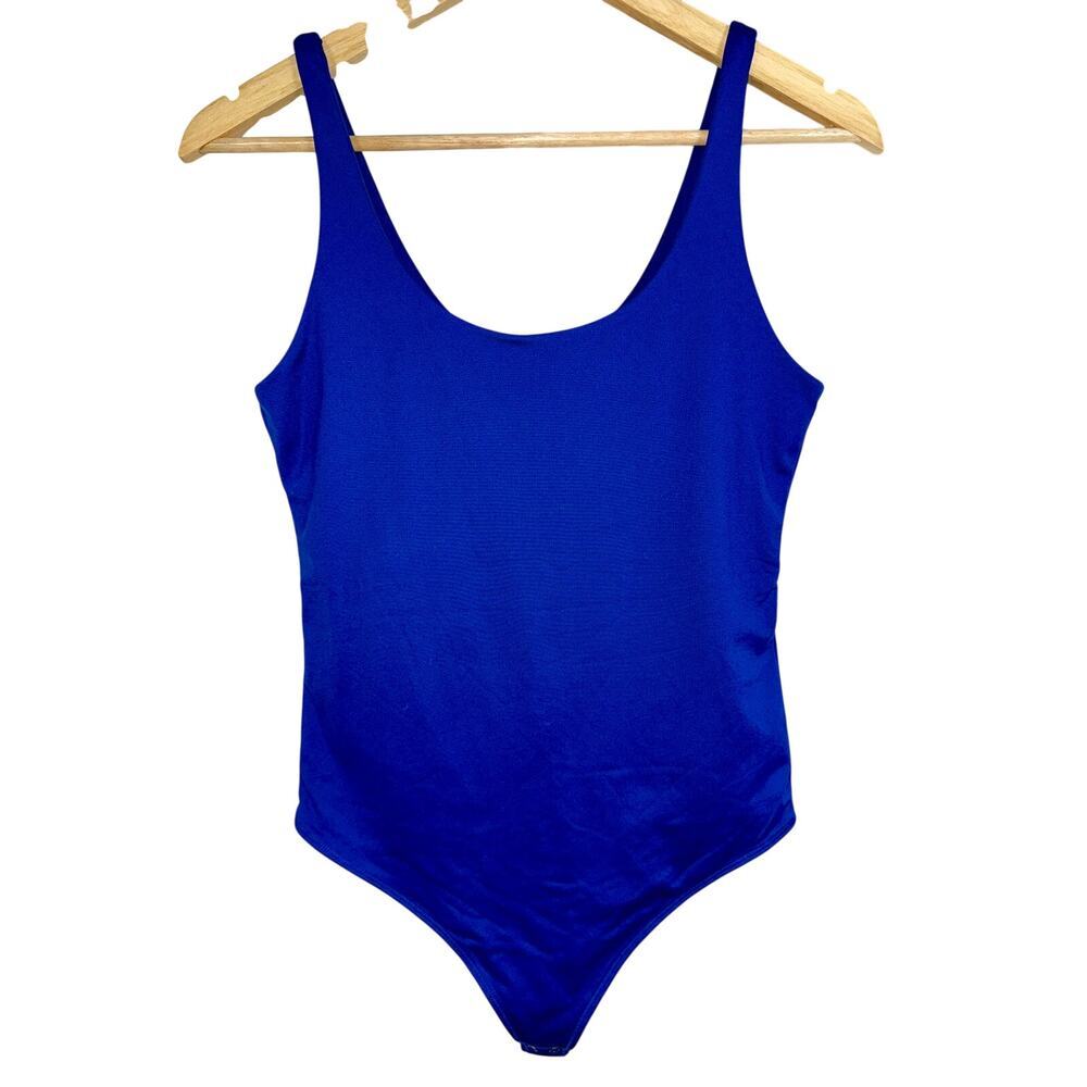 Abercrombie & Fitch Soft AF Blue Sleeveless Shapewear Bodysuit Top Womens Size M